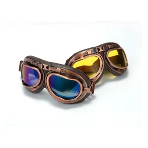 Retro Universal Foldable Motorcycle Eyewear Goggles Racing Pilot Glasses - Picture 1 of 26
