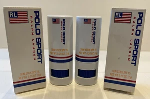 RALPH LAUREN POLO SPORT SUN STICK 2 x 0.26OZ SPF-15 HARD TO FIND RARE 2 PCS. - Picture 1 of 5