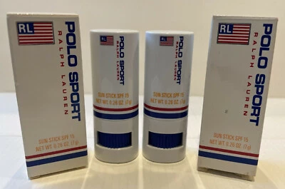 RALPH LAUREN POLO SPORT SUN STICK 2 x 0.26OZ SPF-15 HARD TO FIND RARE 2 PCS. - Image 1 of 4