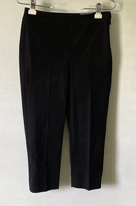 Talbots Women's Chatham Crop Pants Size 0P Black Stretch Waistband Slim Leg - Picture 1 of 11