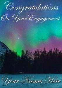Congratulations on your Engagement Northern Lights Card PIDNOL1 card A5 - Picture 1 of 1