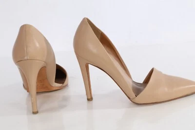 VINCE Beige Leather Pointed Toe Cut Out Pumps Size 5.5 M - Image 1 of 4