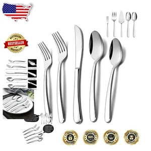 Exquisite 45-Piece Heavy Duty Flatware Set - Perfect for Parties and Gatherings - Picture 1 of 9