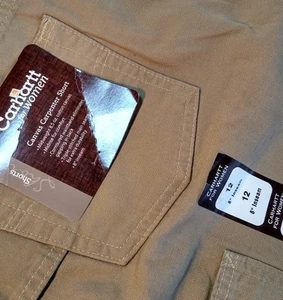 Carhartt WB190 Womens Canvas Carpenter shorts Size 12 NWT Golden Khaki GKH - Picture 1 of 7