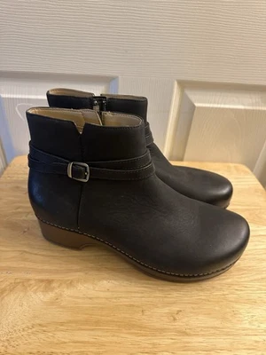 New Dansko Brook Black Burnished Ankle Boots 10.5-11 (41) - Image 1 of 4