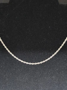 Nachlass Italienische 925 Sterling Silber Diamantschliff Seil Kette 2,5 mm 16" 7,22 Gramm - Bild 1 von 6