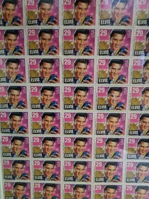1992 Elvis Presley USPS postage stamps complete sheet of 40 - 29 cents - Image 1 of 4