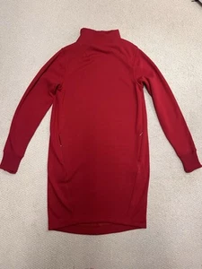 Athleta Cozy Karma Sweat Shirt Dress Red Womens Small Tall  - Picture 1 of 3