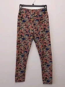 Lularoe Multicolor Paisley Leggings Women's One Size Casual Pull-On Soft Comfort - Picture 1 of 6
