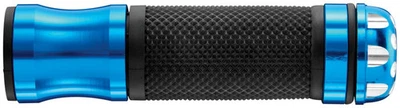BikeMaster Grips with Revolver Bar End - 7/8in. - 135mm - Blue Motorcycle 101863 - Image 1 of 4