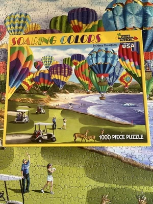 Rompecabezas de montaña blanco Soaring Colors 2009 raro está completo Foto 1 de 4