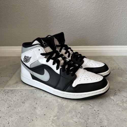 Nike Air Jordan 1 Mid 554724 073 White Shadow taglia 11 scarpe uomo