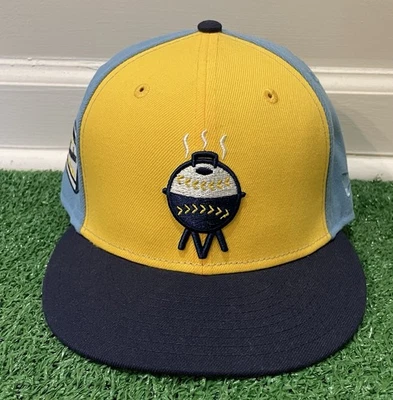 Milwaukee Brewers New Era City Connect “Grill” Hat Adult 7 3/8 NWOT - Image 1 of 4