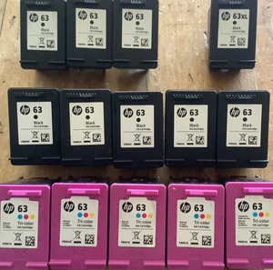 Cartucce vuote originali HP 63 (14) totale OEM 9 nero 5 tricolore 1 XL - Foto 1 di 2