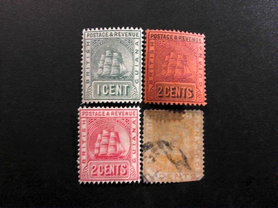 4 estampillas antiguas de Guayana Británica Foto 1 de 2