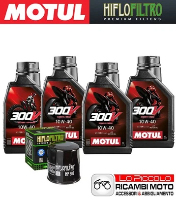 Cutting Kit 4 OIL [MOTUL] 300V 10w40 + FILTER Kawasaki ZX-10R 1000 NINJA 2009 - Image 1 of 4
