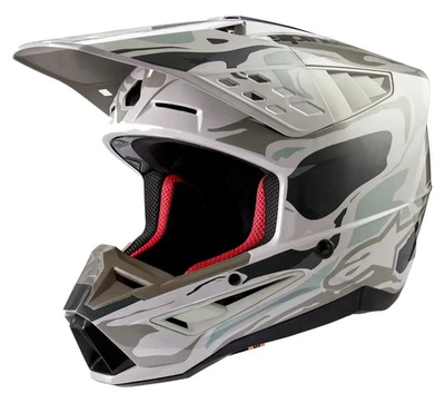 Casco todoterreno Alpinestars SM5 Mineral MX gris cálido/verde Foto 1 de 4