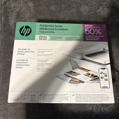 HP DeskJet 4255e Wireless Color All-In-One Inkjet Printer Print Scan Copy Best - Image 1 of 4