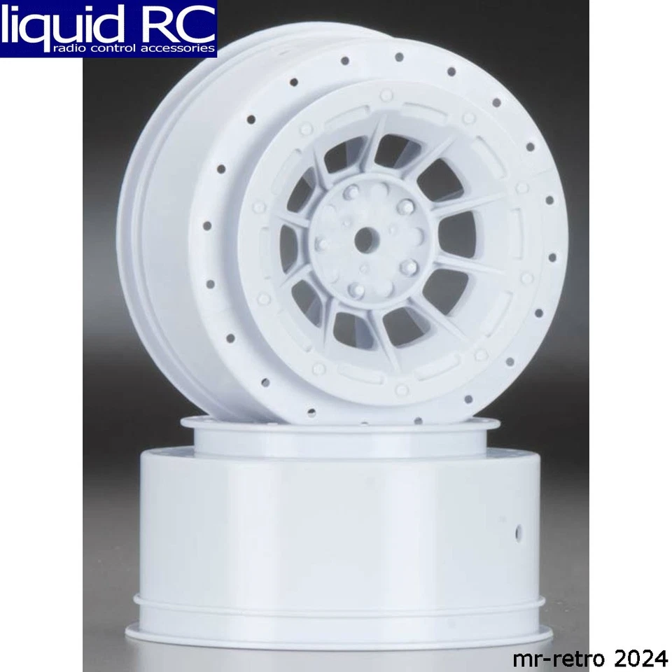 JConcepts 3351W Hazard Slash Rear/4X4 Wheels White (2) - Image 1 of 1