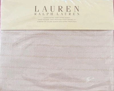 Sábana Ajustable Ralph Lauren Queen Extra Profunda - Coordina con Mirabeau Paisley Foto 1 de 2
