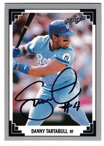 Danny Tartabull 1991 Leaf Kansas City Royals SIGNED CARD AUTOGRAPHED - Picture 1 of 1