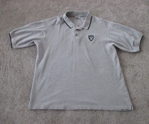 Pro Edge Raiders NFL Football Gray with Black Trim Polo Shirt, Short Sleeve, XL - Picture 1 of 6