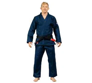 Fuji Sports All Around Mens Brazilian Jiu Jitsu Gi Size A2 BJJ Dark Navy Blue - Picture 1 of 5