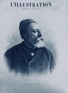 1893 Camille Saint Saens Conductor 6 Antique Newspapers - Picture 1 of 6