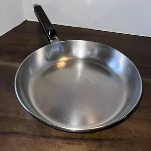 Lagostina Italy Thermoplan Fry Pan Skillet - Stainless 10" Disc Bottom - Picture 1 of 10