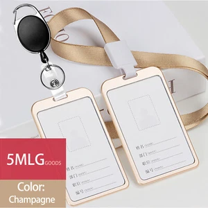 Soporte para insignia de identificación de trabajo de metal 5MLGgoods, retráctil con cordones de clip (2 piezas) - Imagen 1 de 7