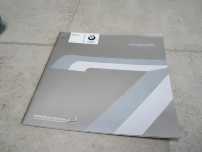 BMW Nuevo Serie 7 Lista de Precios 2009 740i 750i 740Li 750Li 730D SE Folleto Clásico Foto 1 de 4