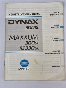 Minolta Dynax 300si Maxxum RZ330si original Instruction Manual, English - Picture 1 of 4