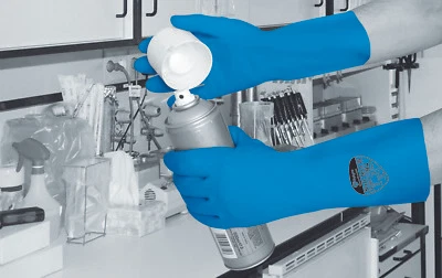 Polyco Nitri-Tech III Chemical Resistant gauntlets gloves Rubber, size 9 Large