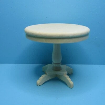 Dollhouse Miniature Unfinished Wood Living Room Pedestal Side Table CLA08703 - Image 1 of 3
