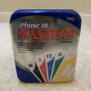 Phase 10 Masters Edition Family Card Game Tin Box Fundex Games 2009 NEW