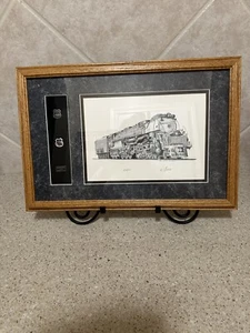 Union Pacific Railroad Framed Art by H.L. Scott Rare with UP Pins Framed Matted - Picture 1 of 16
