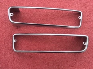 1972-1975 Chevrolet LUV Pickup Truck NOS Turn Signal Park Light Bezel Rim Pair - Picture 1 of 12