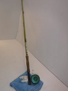 Vintage Berkley Fly Rod 0621 With Old Green Reel 8 Foot. - Picture 1 of 10