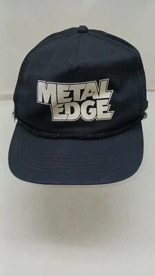 Vintage 1980s 90s Original Metal Edge Magazine Promotional Snap Back Hat RARE! - Image 1 of 4