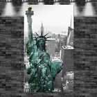 XXL New York mit Statue Grau 90cmx160cm auf Leinwand Keilrahmen Loft Bild Pop