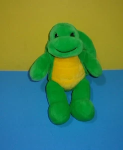 Build a Bear Workshop weiches Stofftier Plüsch grüne Schildkröte mit Rucksack Reißverschluss Schale - Bild 1 von 3