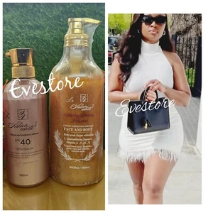 Asian White Papaya And Mulberry Extract Lotion 500ml & Shower Gel 1000mlX1 Spf50 - Picture 1 of 2
