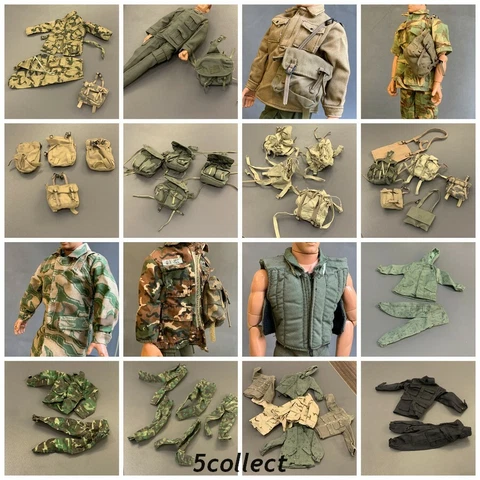 1:6 Scale WW2 US German Army Solider Uniform & Backpack For 12'' Gi Joe Soldier Cover