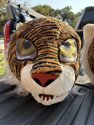 Máscara de mascota cabeza de tigre Dan Dee disfraz para adulto cabeza de saludador grande HALLOWEEN Foto 1 de 4