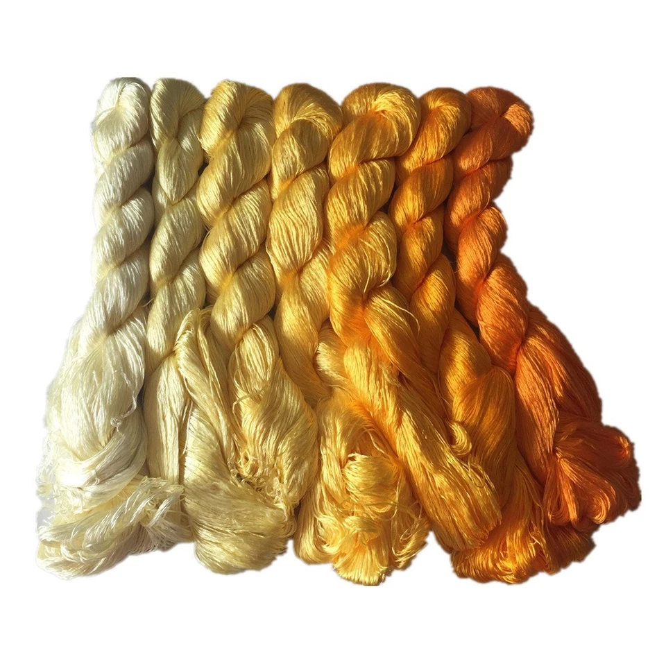 7 Skeins natural mulberry silk embroidery floss thread cross stitch thread DIY - Image 1 of 4