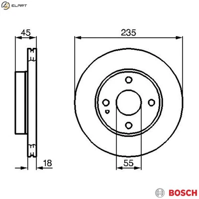 2x BRAKE DISC 0 986 478 241 FOR KIA MAZDA 121/II/METRO/Hatchback FAMILIA/IV 1.3L - Image 1 of 4