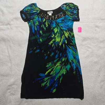 Robbie Bee платье Павлин дизайн рубашка без рукавов верхний взрослый женский размер 10 - Изображение 1 из 4