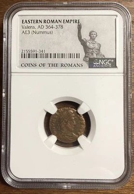 EASTERN ROMAN EMPIRE Valens, AD 364-378 AE3 (Nummus) NGC VERIFIED . *29  - Image 1 of 2