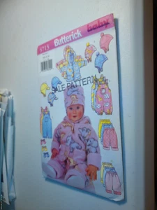 Butterick 5713 Infants' Jacket Overalls Pants Hat Pattern NB-M - Picture 1 of 1