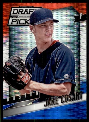 2014 Prizm Draft Picks Red White Blue #9 Jake Cosart Boston Red Sox - Image 1 of 2